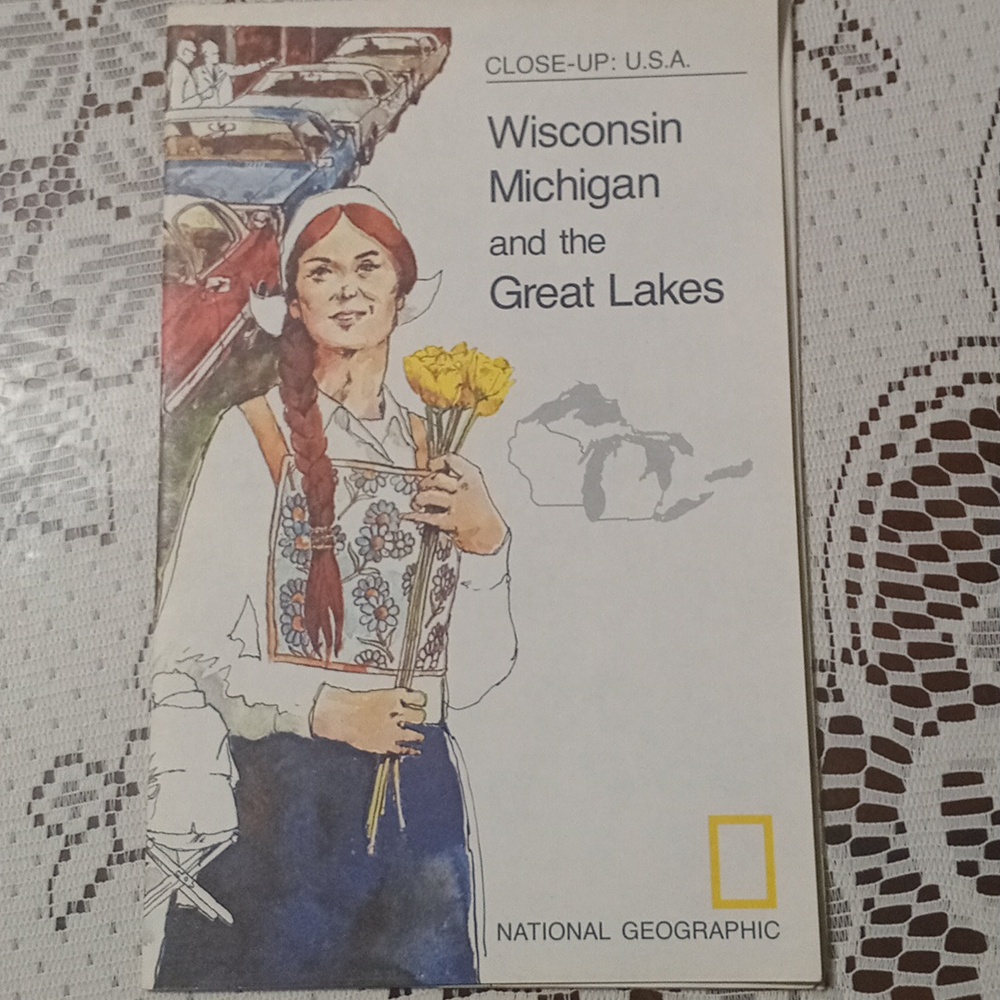 National Geographic Wisconsin Michigan Great Lakes Cover Art - Multicolor